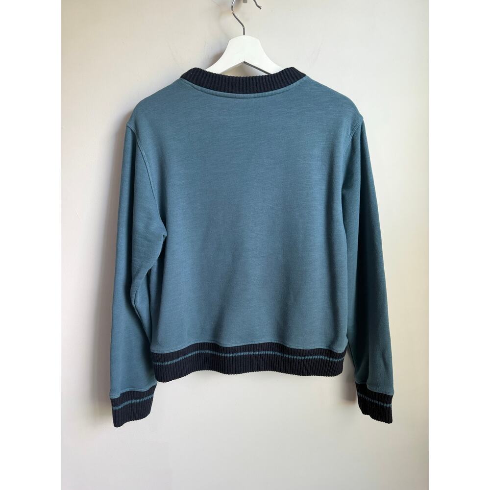 Loewe Anagram Embroidered Cotton Jersey  Sweatshirt Duck Blue Women's Medium - Picture 7 of 7